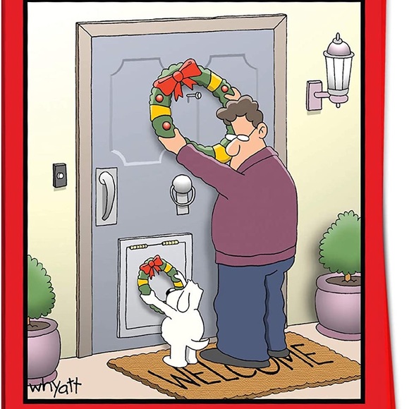 Puppy Tapestry Holiday Throw Pillow - Picture 4 of 4